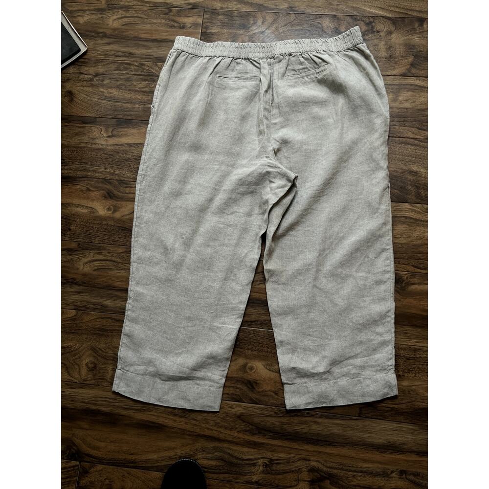 Charter Club Luxury womens size PXL pants Linen cropped Cruises, minimalist - Picture 2 of 9